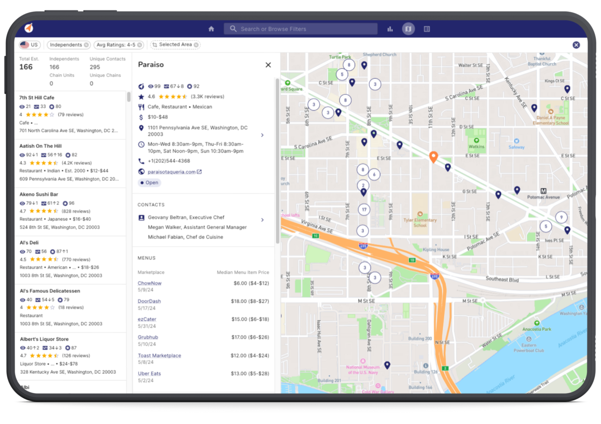 Find Restaurants that use First Data Gift Cards Brizo FoodMetrics